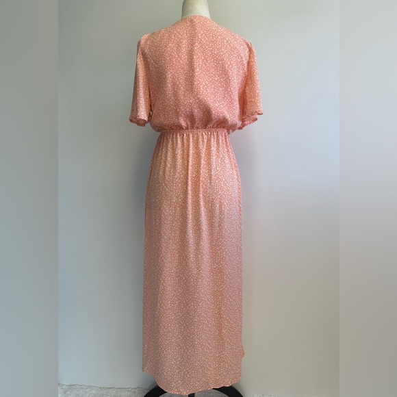 Steve Madden Peach Floral Midi Dress - Picture 6 of 9